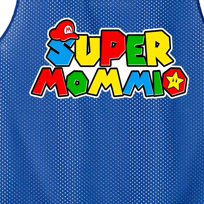 Funny Super Mommio Mother's Day Gamer Mesh Reversible Basketball Jersey Tank