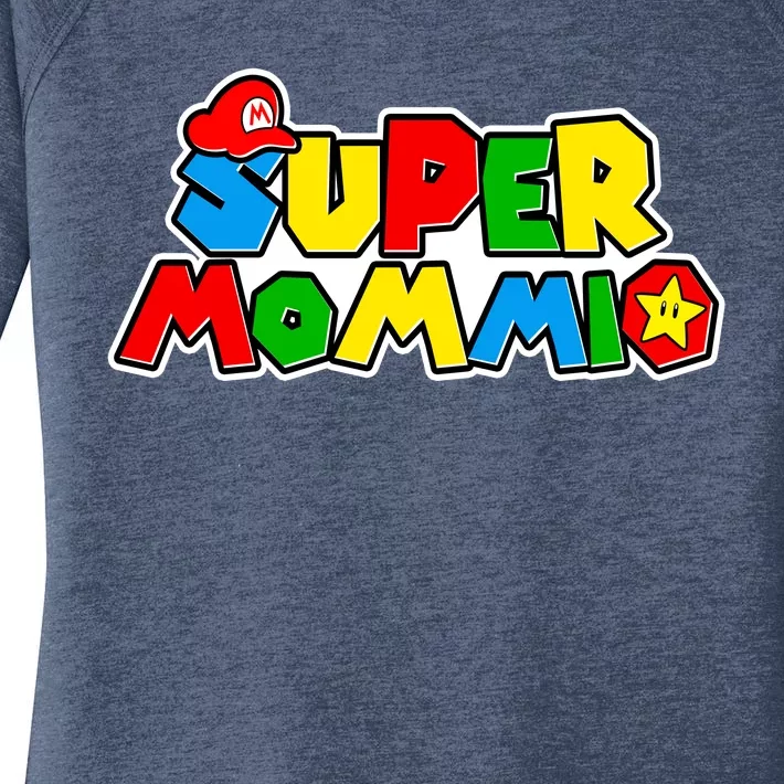 Funny Super Mommio Mother's Day Gamer Women's Perfect Tri Tunic Long Sleeve Shirt