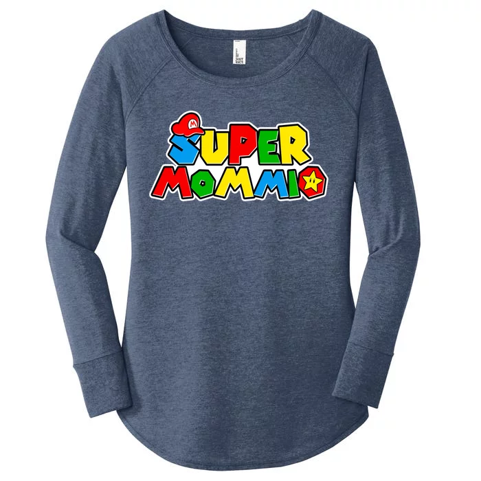 Funny Super Mommio Mother's Day Gamer Women's Perfect Tri Tunic Long Sleeve Shirt