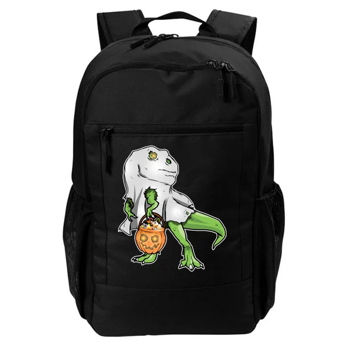 Funny T-Rex Ghost Pumpkin Candy Daily Commute Backpack