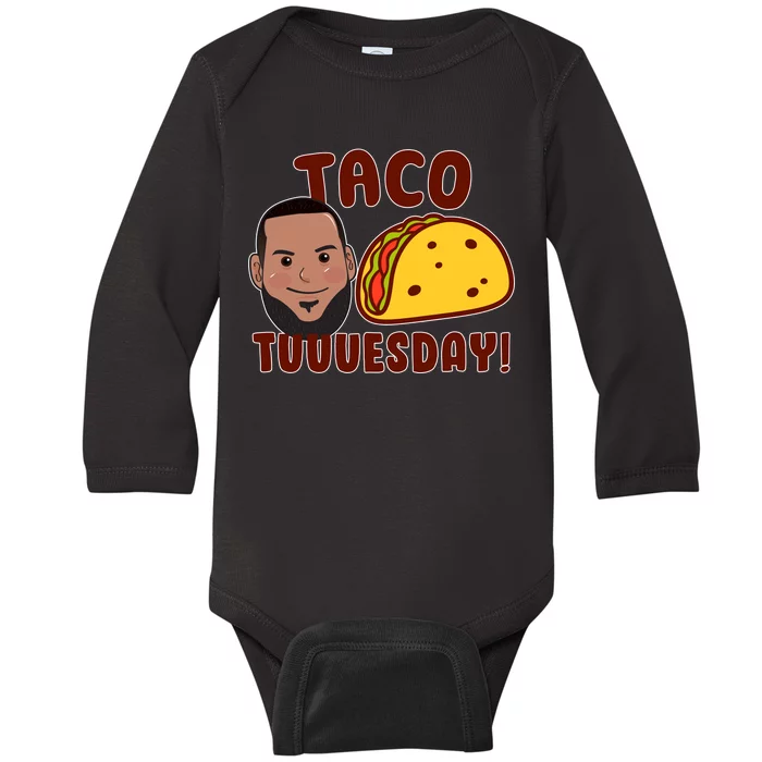 Funny Taco Tuesday Baby Long Sleeve Bodysuit