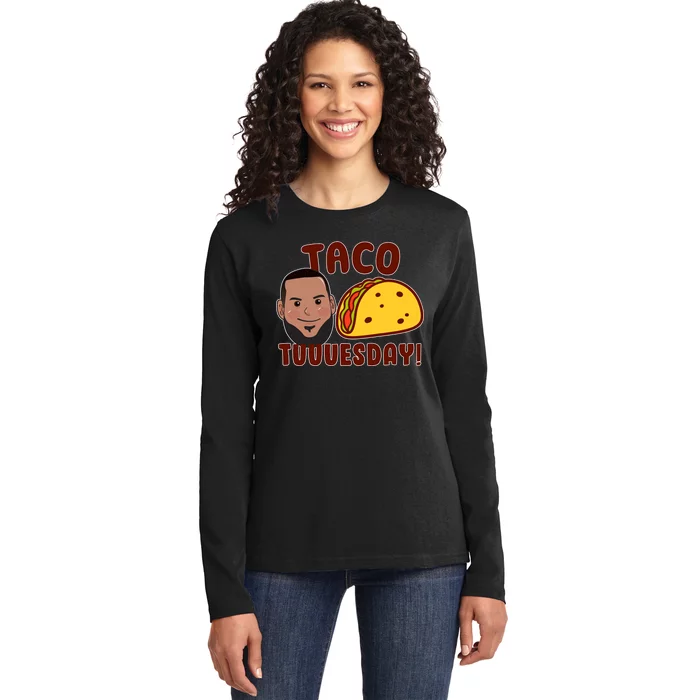 Funny Taco Tuesday Ladies Long Sleeve Shirt