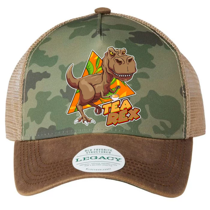 Funny Tea Rex Dinosaur Tea Lover Legacy Tie Dye Trucker Hat