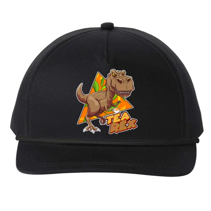 Funny Tea Rex Dinosaur Tea Lover Snapback Five-Panel Rope Hat