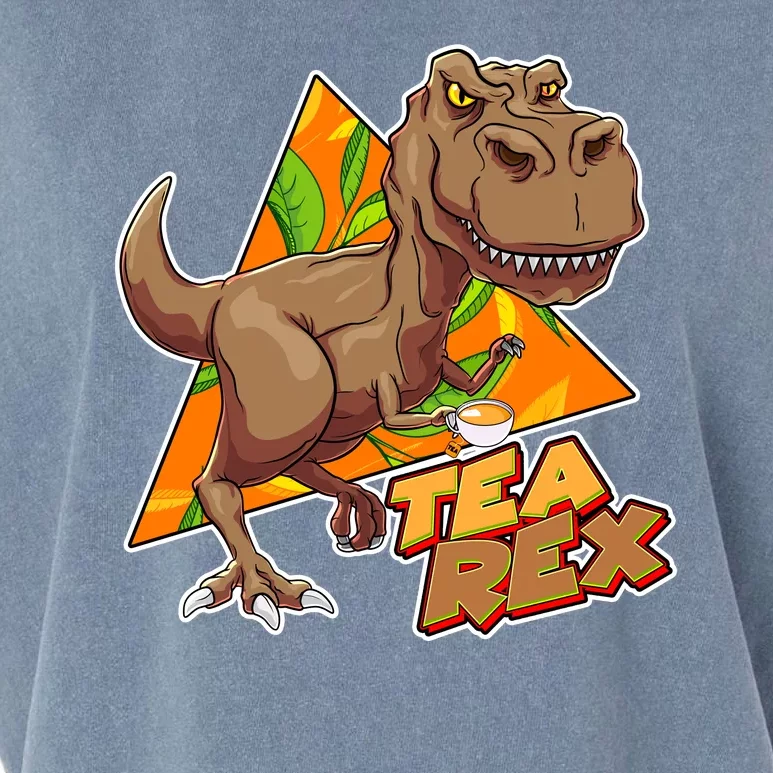 Funny Tea Rex Dinosaur Tea Lover Garment-Dyed Women's Muscle Tee