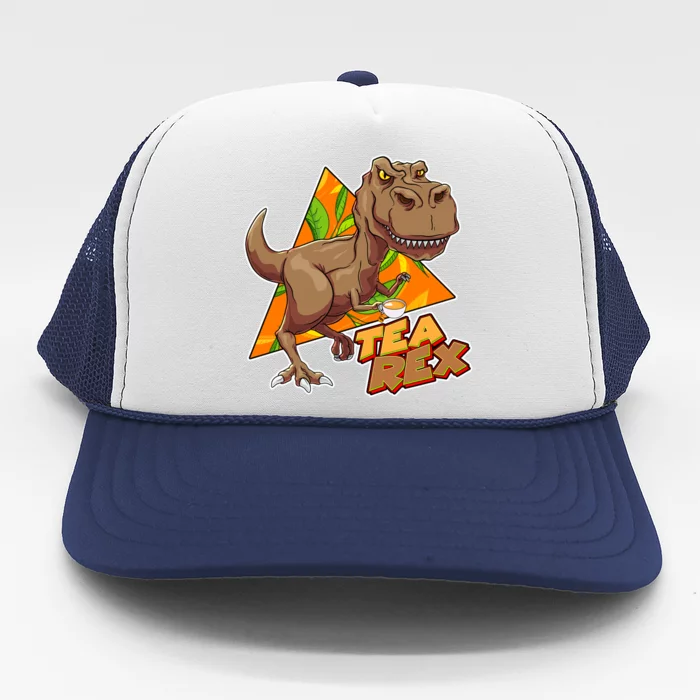 Funny Tea Rex Dinosaur Tea Lover Trucker Hat