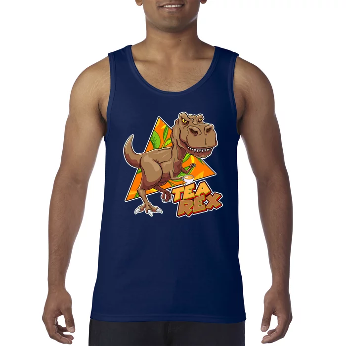 Funny Tea Rex Dinosaur Tea Lover Tank Top