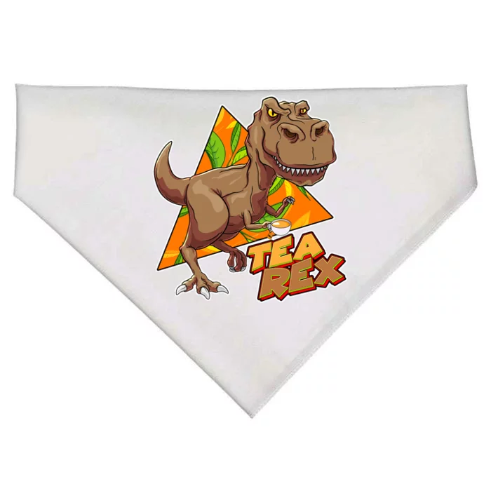 Funny Tea Rex Dinosaur Tea Lover USA-Made Doggie Bandana