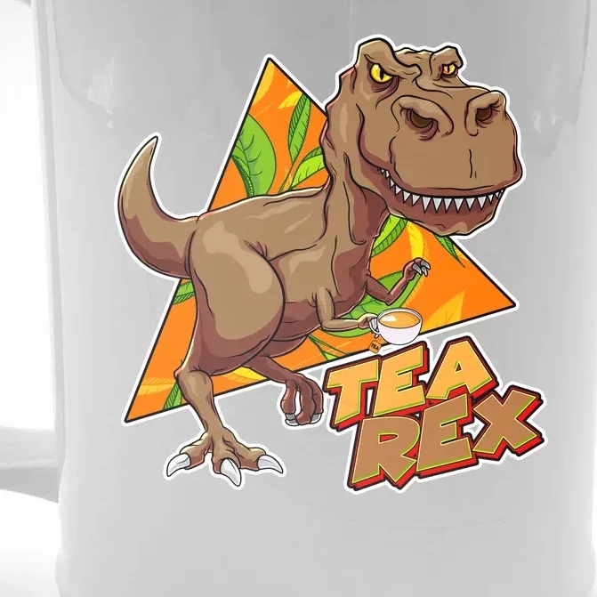 Funny Tea Rex Dinosaur Tea Lover Front & Back Beer Stein