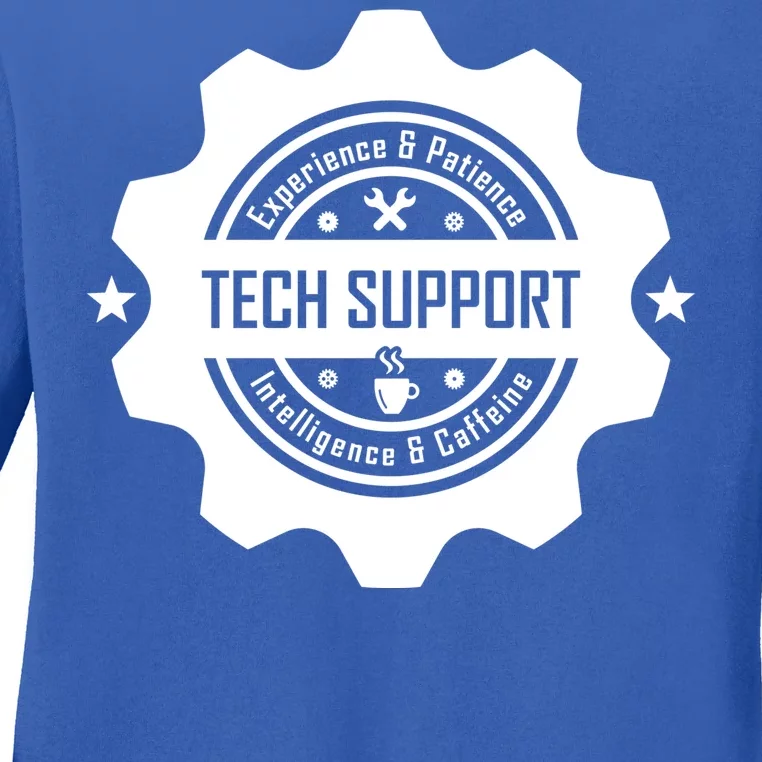 Funny Tech Support Ladies Long Sleeve Shirt