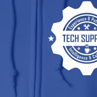 Funny Tech Support Full Zip Hoodie