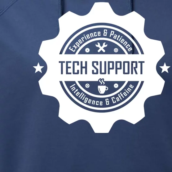 Funny Tech Support Performance Fleece Hoodie