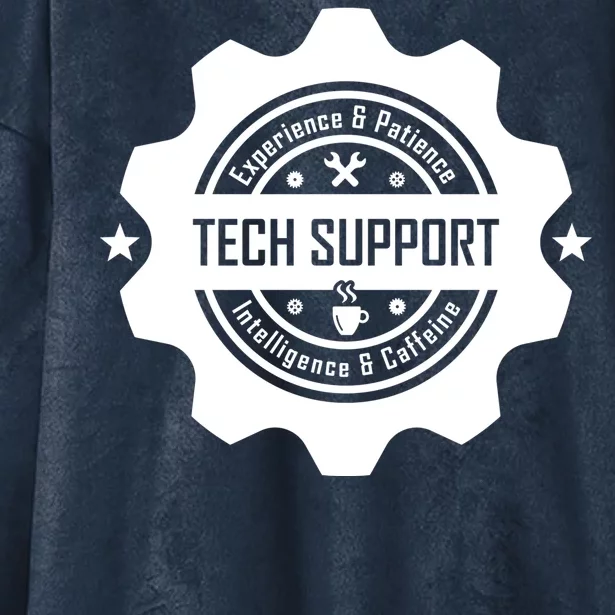 Funny Tech Support Hooded Wearable Blanket