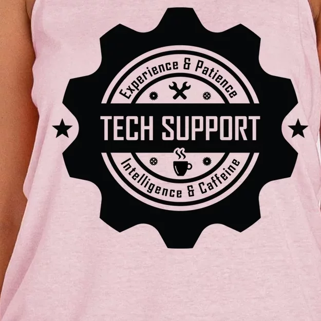 Funny Tech Support Women's Knotted Racerback Tank