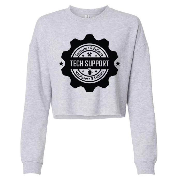 Funny Tech Support Cropped Pullover Crew