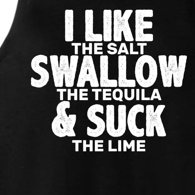 Funny Tequila Shots Ladies Tri-Blend Wicking Tank