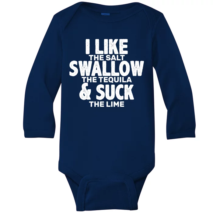 Funny Tequila Shots Baby Long Sleeve Bodysuit