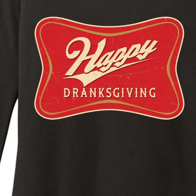 Funny Thanksgiving Happy Dranksgiving Beer Label Womens CVC Long Sleeve Shirt