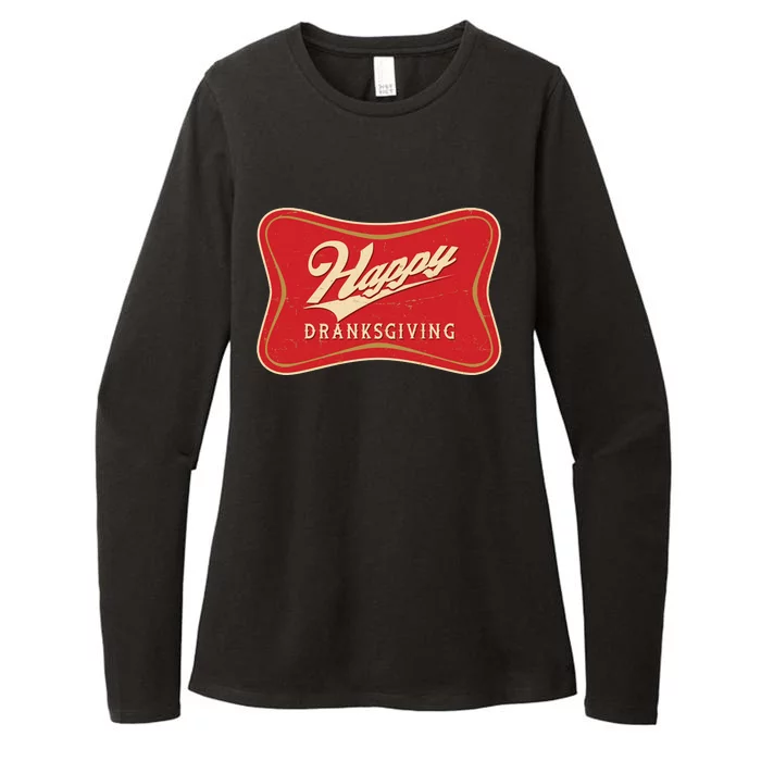 Funny Thanksgiving Happy Dranksgiving Beer Label Womens CVC Long Sleeve Shirt