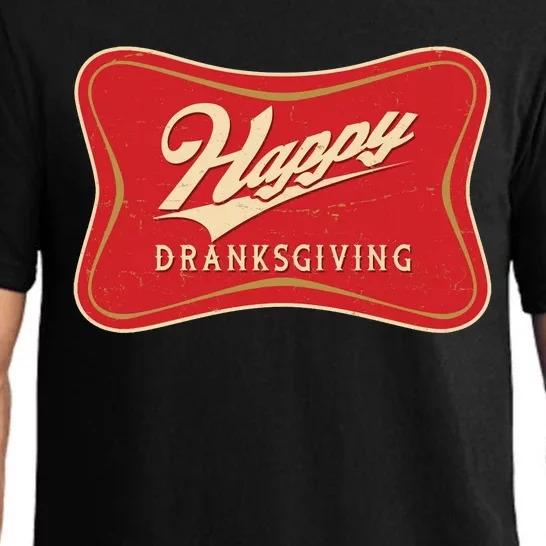 Funny Thanksgiving Happy Dranksgiving Beer Label Pajama Set