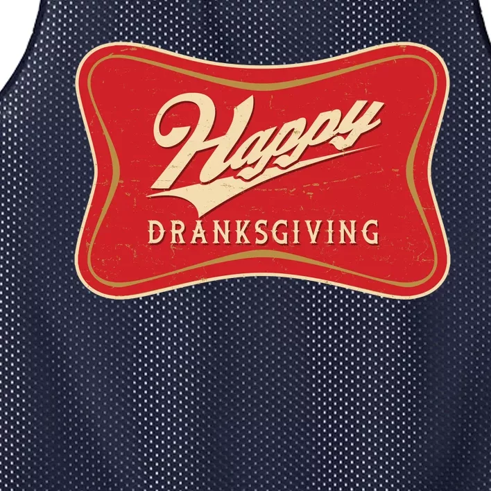 Funny Thanksgiving Happy Dranksgiving Beer Label Mesh Reversible Basketball Jersey Tank