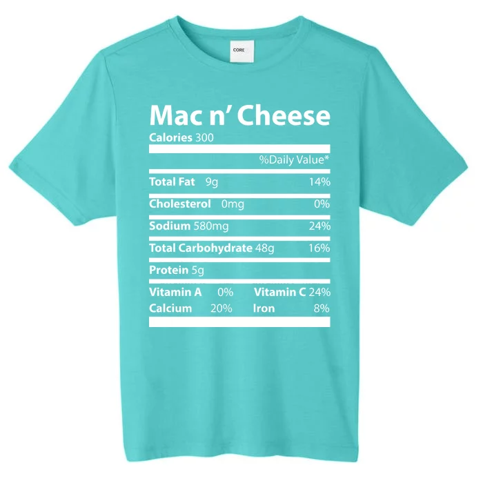 Funny Thanksgiving Mac N Cheese Nutrients Facts ChromaSoft Performance T-Shirt