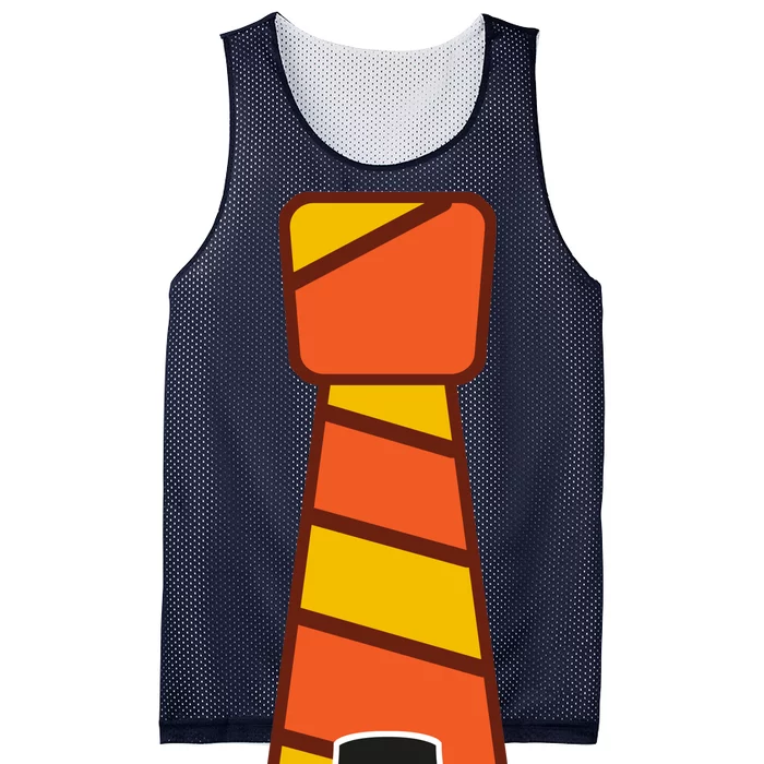 Funny Thanksgiving Tie Turkey Mesh Reversible Basketball Jersey Tank