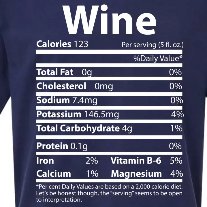 Funny Thanksgiving Wine Nutritional Values Sueded Cloud Jersey T-Shirt