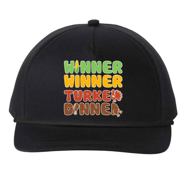 Funny Thanksgiving Winner Winner Turkey Dinner Snapback Five-Panel Rope Hat