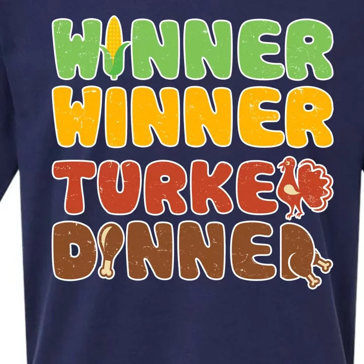 Funny Thanksgiving Winner Winner Turkey Dinner Sueded Cloud Jersey T-Shirt