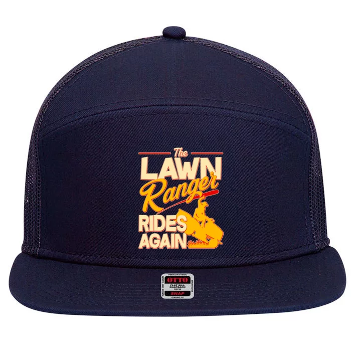 Funny The Lawn Ranger Rides Again 7 Panel Mesh Trucker Snapback Hat