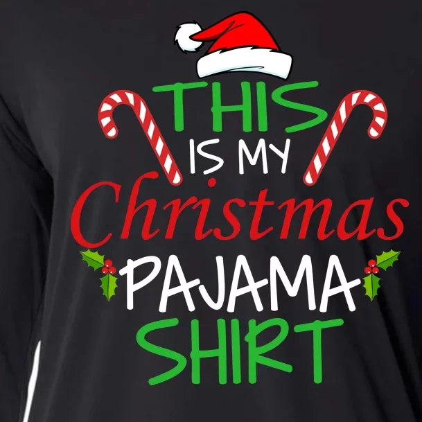 Funny This Is My Christmas Pajama Shirt Cooling Performance Long Sleeve Crew