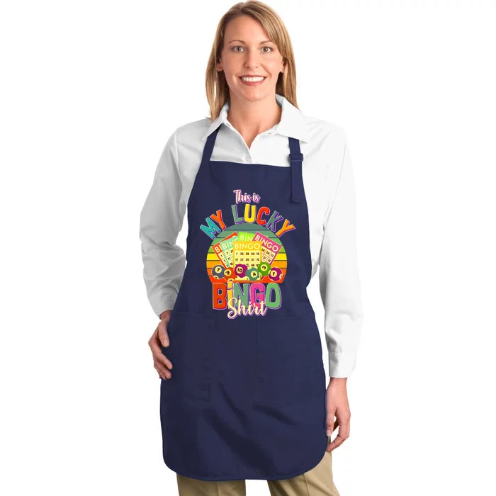 Funny This Is My Lucky Bingo Full-Length Apron With Pocket