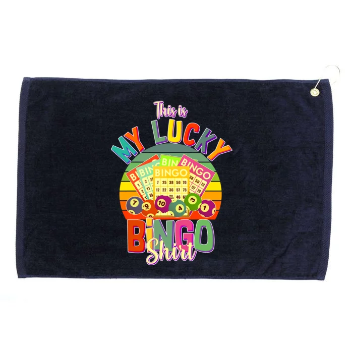 Funny This Is My Lucky Bingo Grommeted Golf Towel