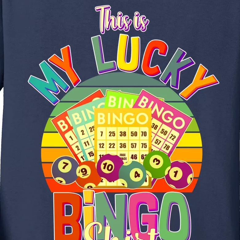 Funny This Is My Lucky Bingo Kids Long Sleeve Shirt