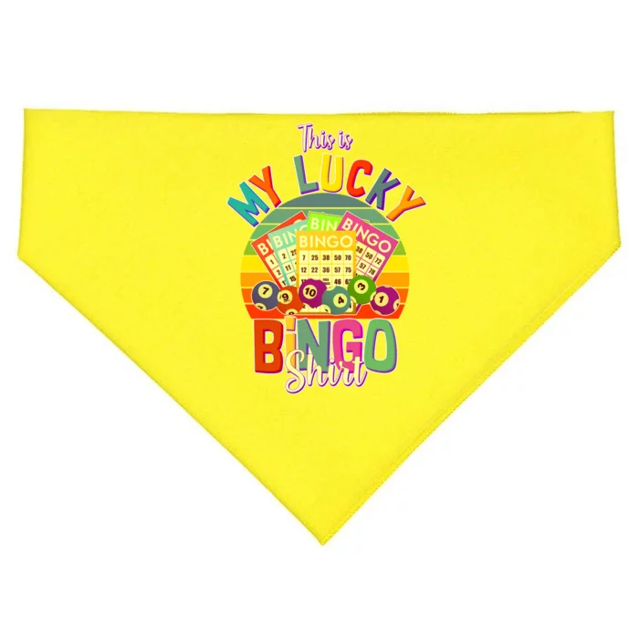 Funny This Is My Lucky Bingo USA-Made Doggie Bandana