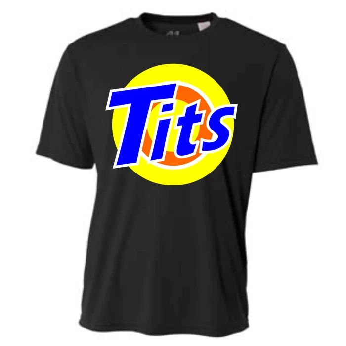 Funny Tits Logo Cooling Performance Crew T-Shirt