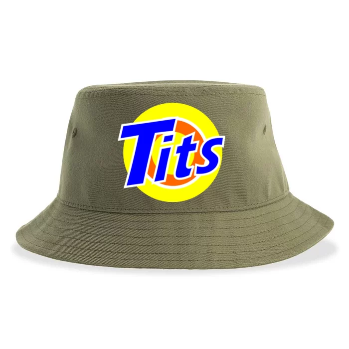 Funny Tits Logo Sustainable Bucket Hat