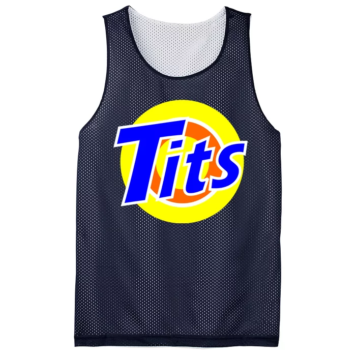 Funny Tits Logo Mesh Reversible Basketball Jersey Tank