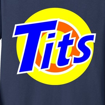 Funny Tits Logo Kids Long Sleeve Shirt