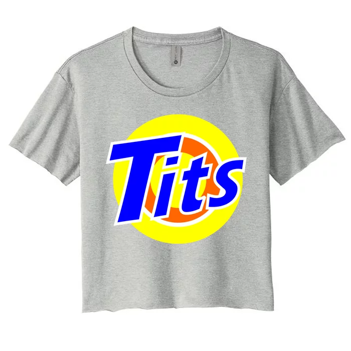 Funny Tits Logo Women's Crop Top Tee