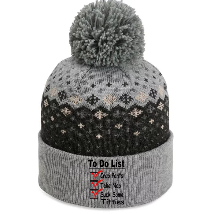 Funny To Do List The Baniff Cuffed Pom Beanie