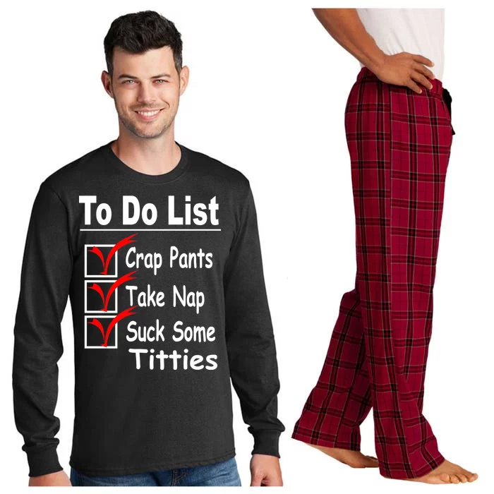 Funny To Do List Long Sleeve Pajama Set