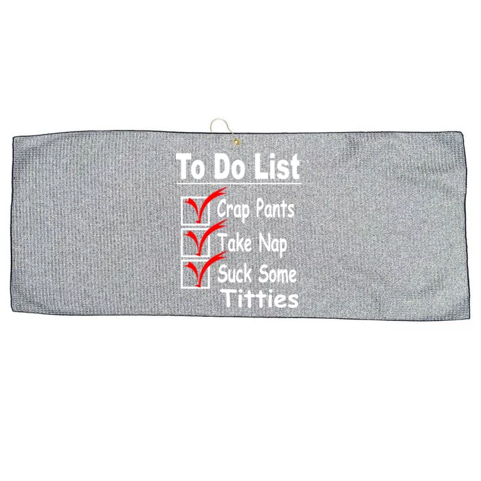 Funny To Do List Large Microfiber Waffle Golf Towel