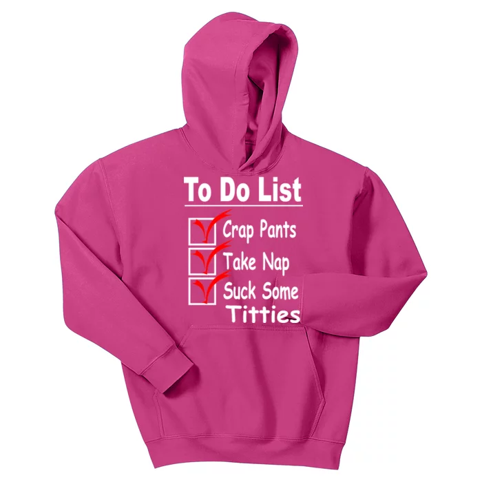 Funny To Do List Kids Hoodie