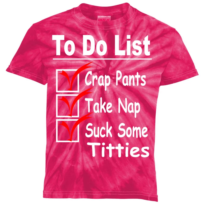 Funny To Do List Kids Tie-Dye T-Shirt