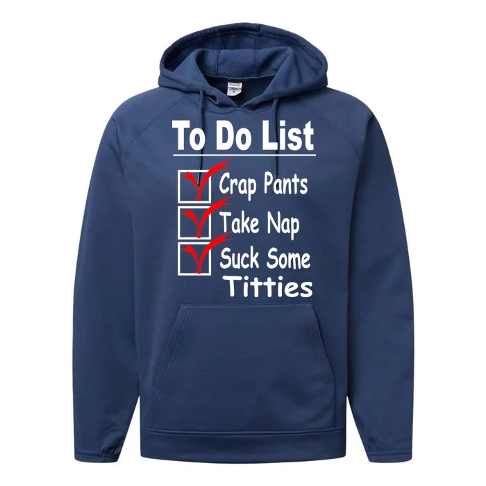 Funny To Do List Performance Fleece Hoodie