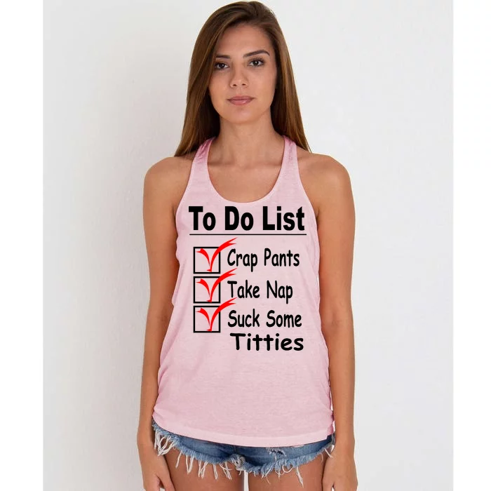 Funny To Do List Women's Knotted Racerback Tank