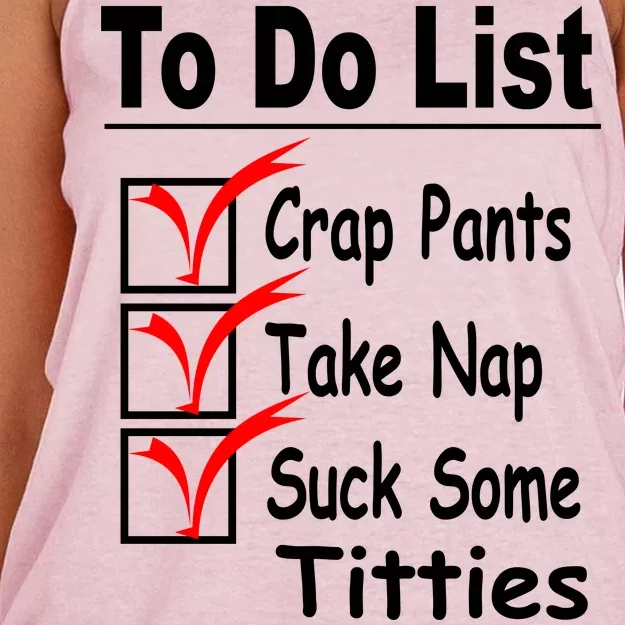 Funny To Do List Women's Knotted Racerback Tank