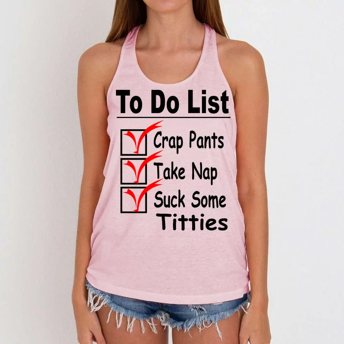 Funny To Do List Women's Knotted Racerback Tank